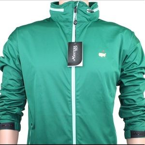 Masters Green Tech Windbreaker with Hood- Full Zip
